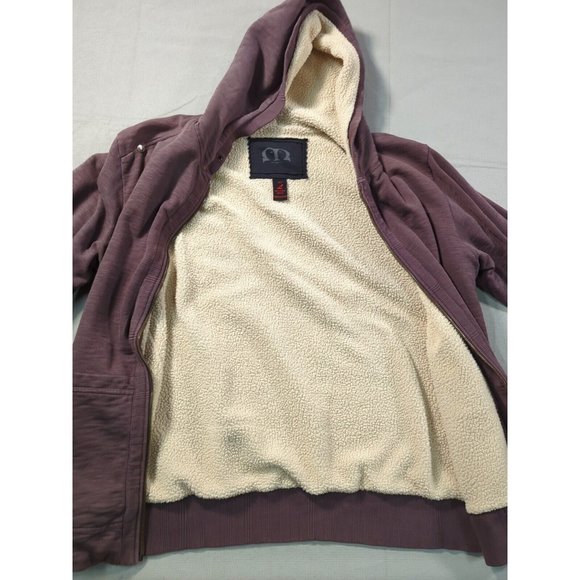 Fleece Lined Zip Up Sweatshirt Jacket W/Pockets Pre-owned Mbarb Size L Banded - Picture 3 of 15
